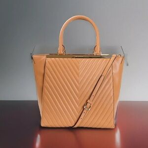 MICHAEL KORS LANA MEDIUM TOTE SUNTAN HANDBAG BAG Tan Crossbody Shoulder